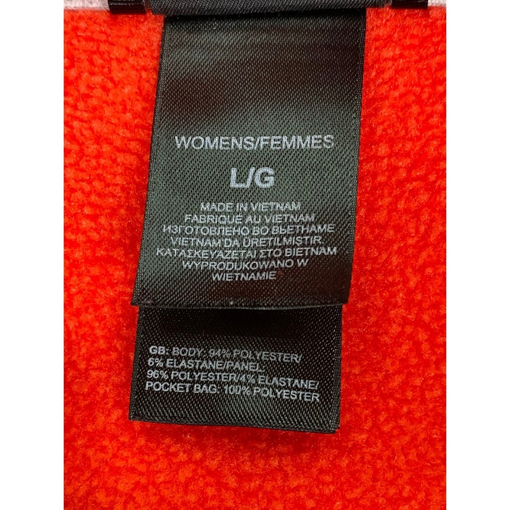 The North Face Womens Full Zip Fleece Jacket Orange Red Colorblock SZ Large - Picture 8 of 16